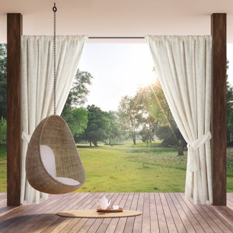 ZASŁONA GOTOWA GARDEN 3 NA TAŚMIE 155 X 200 CM BIAŁY