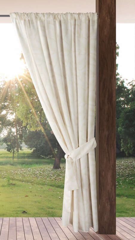 ZASŁONA GOTOWA GARDEN 3 NA TAŚMIE 155 X 200 CM BIAŁY