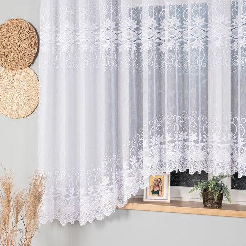 Firanka gotowa żakardowa JOWITA 180x520 cm kolor biały