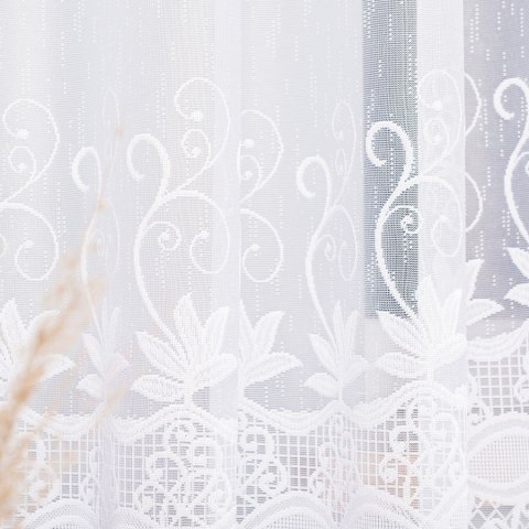 Firanka gotowa żakardowa JOWITA 180x520 cm kolor biały