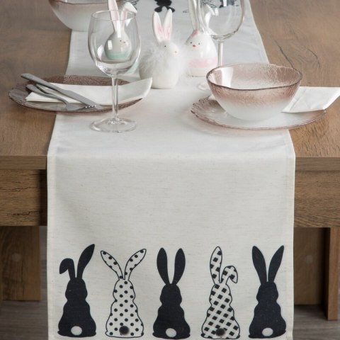 OBRUS WIOSNA 35 X 140 CM CZARNY