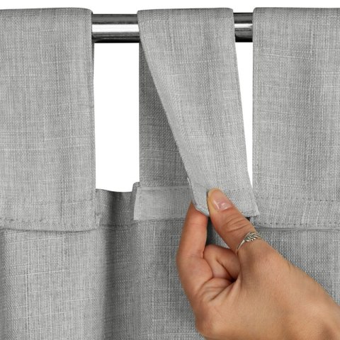 ZASŁONA GOTOWA GARDEN NA SZELKACH 155 X 200 CM SREBRNY