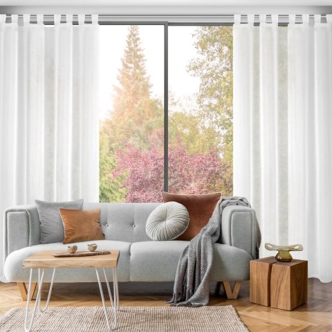 FIRANA GOTOWA LUCY NA SZELKACH 140 X 250 CM BIAŁY