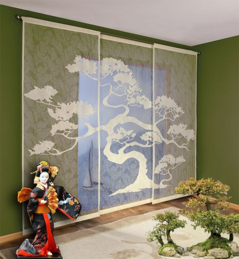 Firanka żakardowa, kolor biały, wysokość 588019/000/721/000109/1