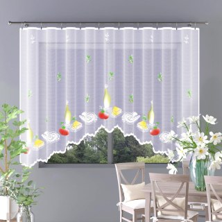 Firanka żakardowa odpasowana , szerokość 300, wysokość 150, kolor biały 001 605107/000/028/000150/1