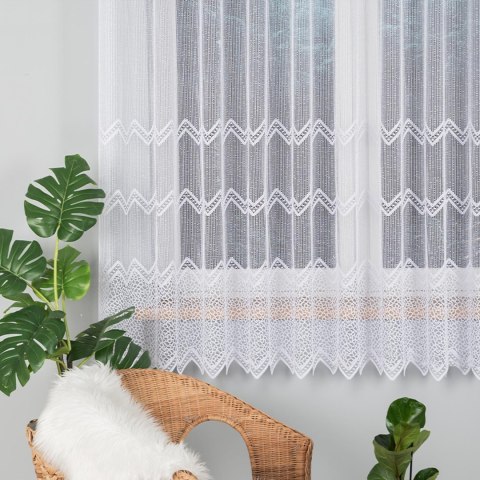 Firanka żakardowa na metry 639040 wysokość 180 cm kolor biały