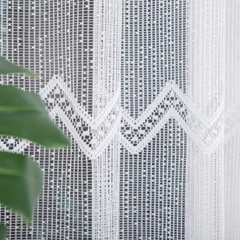 Firanka żakardowa na metry 639040 wysokość 180 cm kolor biały