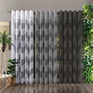 IWA Firanka żakardowa gotowa, szerokość 150 x wysokość 250cm, kolor szary 401 141009/000/401/000509/1