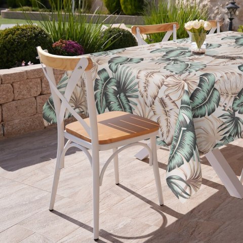 OBRUS GARDEN 140 X 220 CM KREMOWY