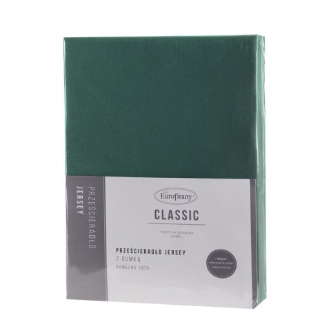 PRZEŚCIERADŁO JERSEY3 120 X 200 X 25 CM CIEMNOZIELONY