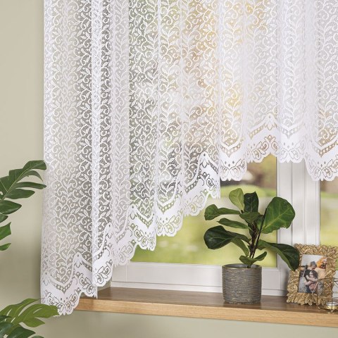 BOGUMIŁA Firanka żakardowa gotowa, szerokość 300 x wysokość 160cm, kolor 001 biały 004542/FBL/001/300160/1