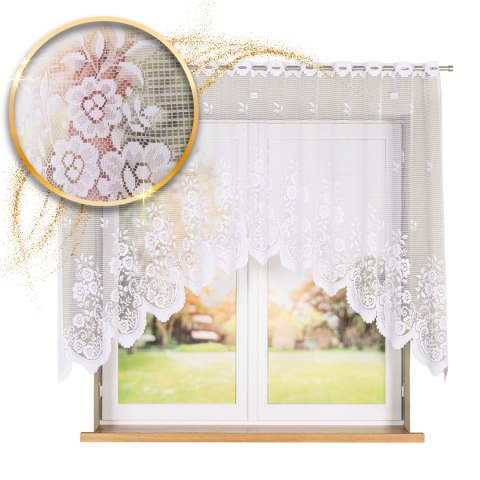 Firanka gotowa żakardowa SARA 140x250 cm kolor biały