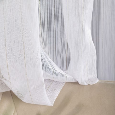 Firanka fantazyja ze złotą, błyszczącą nitką, wysokość 300cm, kolor 004 biały 001238/OLO/004/000300/1