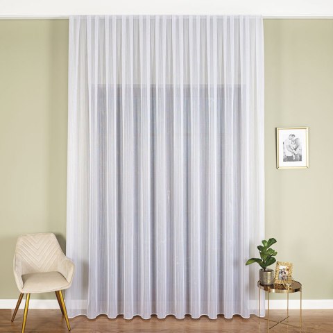 Firanka fantazyja ze złotą, błyszczącą nitką, wysokość 300cm, kolor 004 biały 001238/OLO/004/000300/1