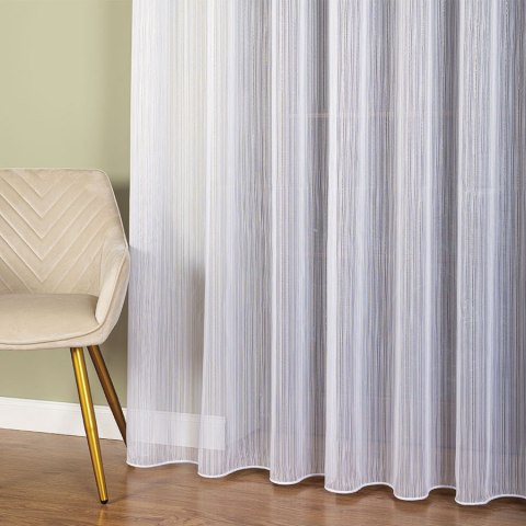 Firanka fantazyja ze złotą, błyszczącą nitką, wysokość 300cm, kolor 004 biały 001238/OLO/004/000300/1