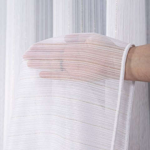 Firanka fantazyja ze złotą, błyszczącą nitką, wysokość 300cm, kolor 004 biały 001238/OLO/004/000300/1