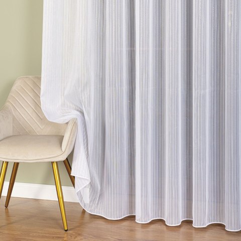 Firanka fantazyja ze złotą, błyszczącą nitką, wysokość 300cm, kolor 004 biały 001238/OLO/004/000300/1