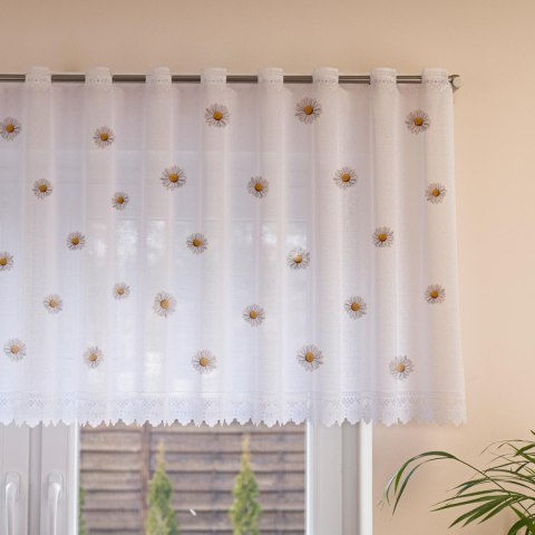 Zazdrostka żakardowa na metry 361930 wysokość 70 cm kolor biały