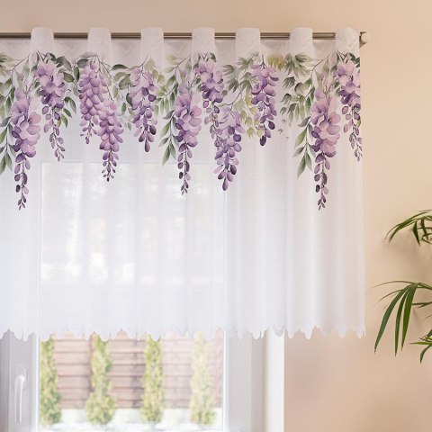 Zazdrostka żakardowa na metry 361910 wysokość 70 cm kolor biały