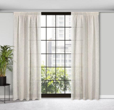 ZASŁONA GOTOWA NADIN NA TAŚMIE 140 X 270 CM NATURALNY