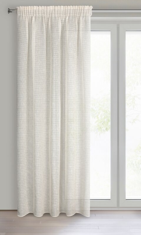 ZASŁONA GOTOWA NADIN NA TAŚMIE 140 X 270 CM NATURALNY