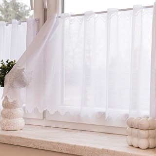 Zazdrostka żakardowa z samym dołem, wysokość 50cm, kolor 001 biały 361910/000/001/000050/1