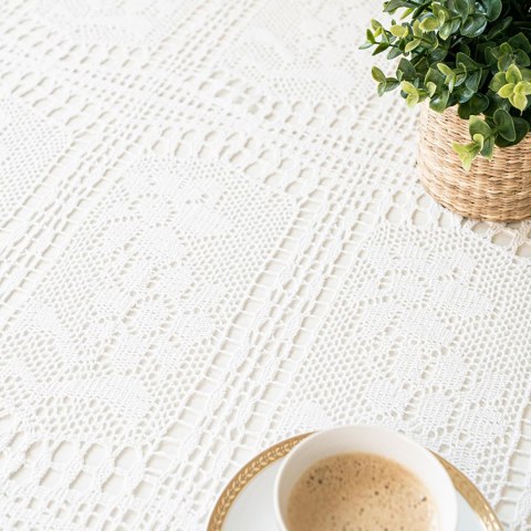 INESS Obrus ażurowy, fi 160cm , kolor 001 biały 913501/KSP/001/160000/1