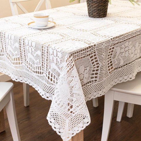 INESS Obrus ażurowy, szerokość 130cm x wysokość 180cm, kolor 001 biały 913501/KSP/001/130180/1