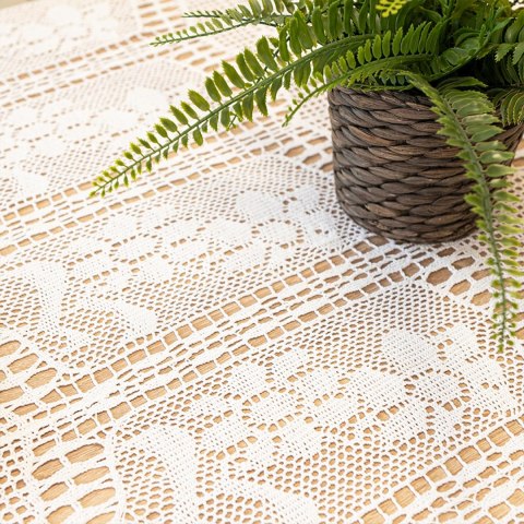 INESS Obrus ażurowy, szerokość 130cm x wysokość 180cm, kolor 001 biały 913501/KSP/001/130180/1