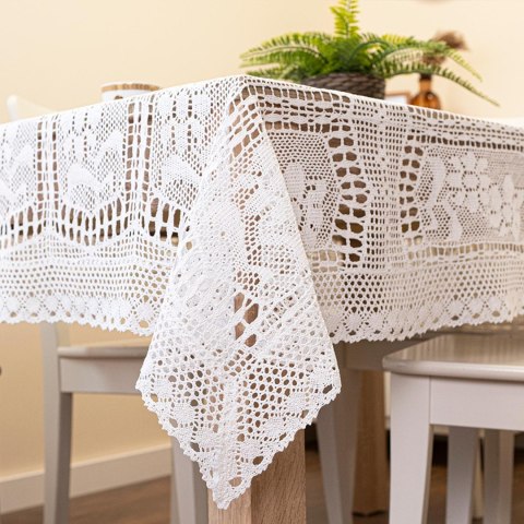 INESS Obrus ażurowy, szerokość 140cm x wysokość 220cm, kolor 001 biały 913501/KSP/001/140220/1