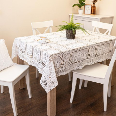 INESS Obrus ażurowy, szerokość 140cm x wysokość 220cm, kolor 001 biały 913501/KSP/001/140220/1