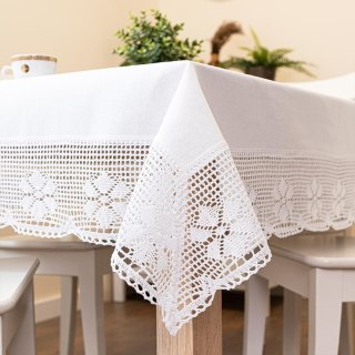 RACHELA Obrus z ażurem, szerokość 130cm x wysokość 180cm, kolor 001 biały 912432/KSP/001/130180/1