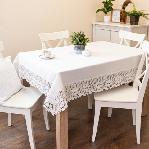 RACHELA Obrus z ażurem, szerokość 140cm x wysokość 220cm, kolor 001 biały 912432/KSP/001/140220/1