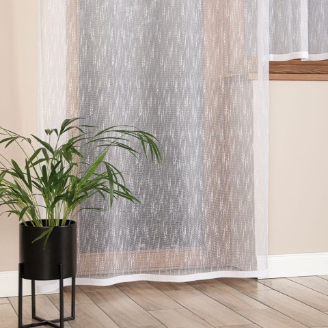 EVA Firanka żakardowa odpasowana na prosto, szerokość 140 x wysokość 250cm, kolor 001 biały 146065/FOP/001/000250/1