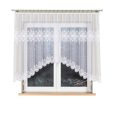 ŻANETA Firanka żakardowa gotowa, szerokość 400 x wysokość 135cm, kolor 001 biały 181043/FBL/001/400135/1