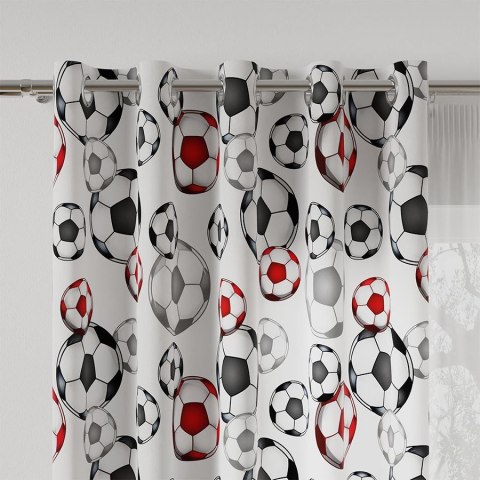 FUTBOL Tkanina dekoracyjna typu MILAS, szerokość 165cm, kolor 003 czerwony (do wyczerpania zasobów) D00051/MIL/003/165000/1