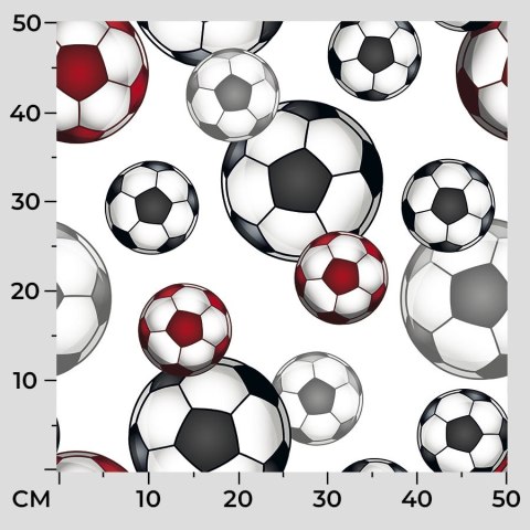 FUTBOL Tkanina dekoracyjna typu MILAS, szerokość 165cm, kolor 003 czerwony (do wyczerpania zasobów) D00051/MIL/003/165000/1