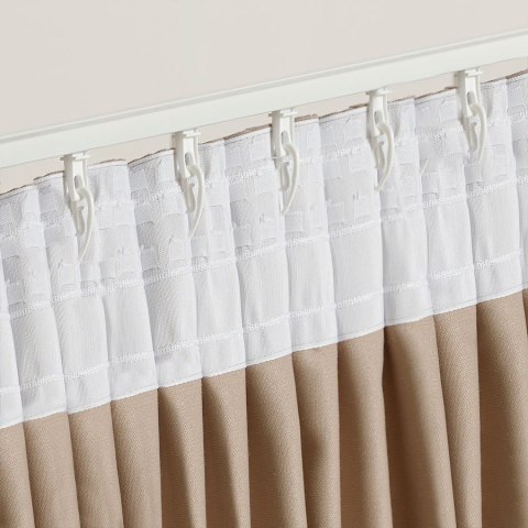 Taśma C2865 "ołówek"10cm, marszczenie 1:2, biała TASMAY/T16/200/010000/1