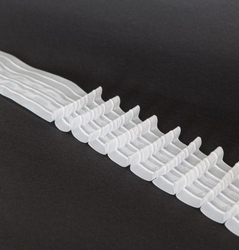 Taśma Ci704 "ołówek" 6cm, marszczenie 1:2,5 biała TASMAY/F1K/250/006000/1