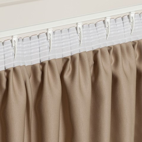 Taśma Ci704 "ołówek" 6cm, marszczenie 1:2,5 biała TASMAY/F1K/250/006000/1