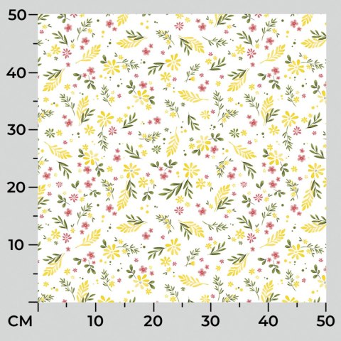 WIOSENNE KWIATUSZKI Tkanina dekoracyjna NINA WODOODPORNA, 160cm, kolor 002 zielony D00209/NIW/002/160000/1