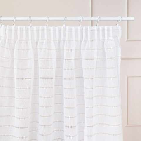 Firana gotowa na taśmie, szerokość 140cm x wysokość 250cm, kolor 001 biały 424088/FGT/001/140250/1