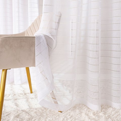 Firana gotowa na taśmie, szerokość 140cm x wysokość 250cm, kolor 001 biały 424088/FGT/001/140250/1