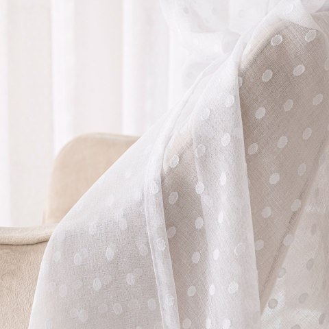 Firana gotowa na taśmie, szerokość 140cm x wysokość 250cm, kolor 001 biały 424091/FGT/001/140250/1