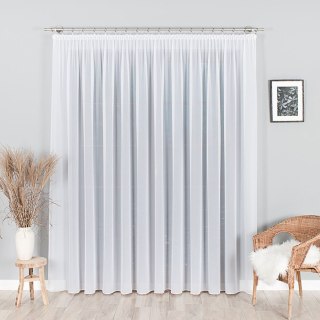 Firanka fantazyjna z ołowianką, wysokość 300cm, kolor 001 biały 031671/OLO/001/000300/1