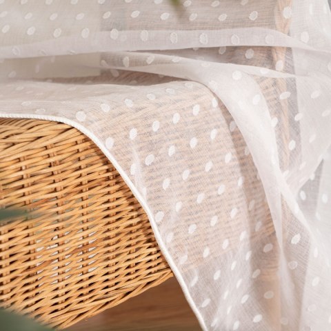 Firanka fantazyjna z ołowianką na metry 424091 wysokość 300 cm kolor biały