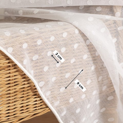 Firanka fantazyjna z ołowianką na metry 424091 wysokość 300 cm kolor biały