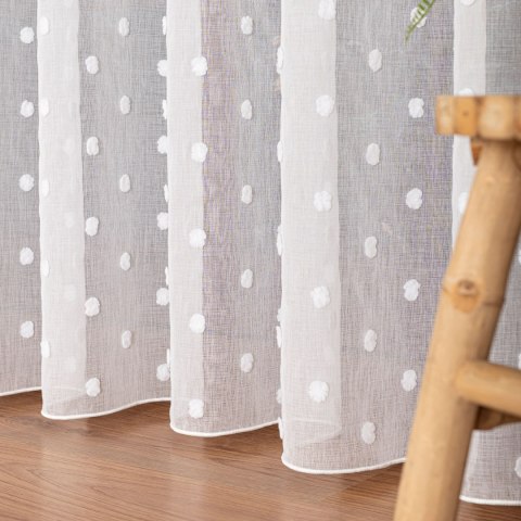 Firanka fantazyjna z ołowianką na metry 424092 wysokość 300 cm kolor biały