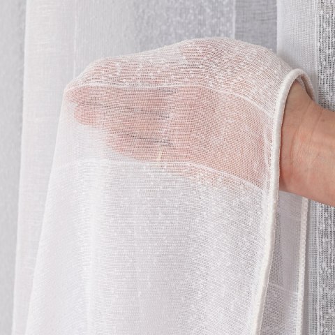 Firanka fantazyjna z ołowianką, wysokość 300cm, kolor 001 biały 424118/OLO/001/000300/1