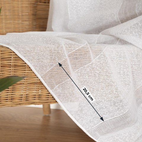 Firanka fantazyjna z ołowianką, wysokość 300cm, kolor 001 biały 424118/OLO/001/000300/1